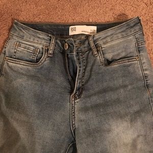 RSQ grayish blue wash high waisted skinny jeans